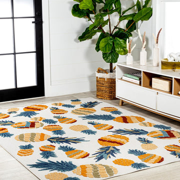 Ananas Bold Pineapple High-low Indoor/outdoor Area Rug
